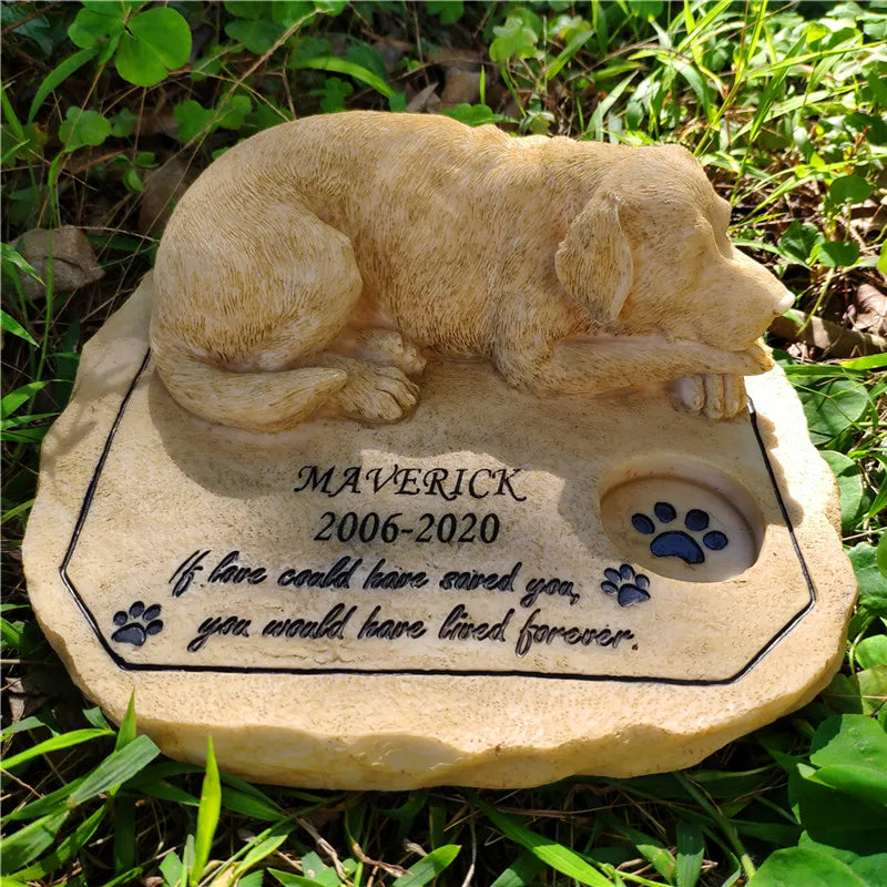 Eternal Companion: 3D Dog Memorial Garden Stone